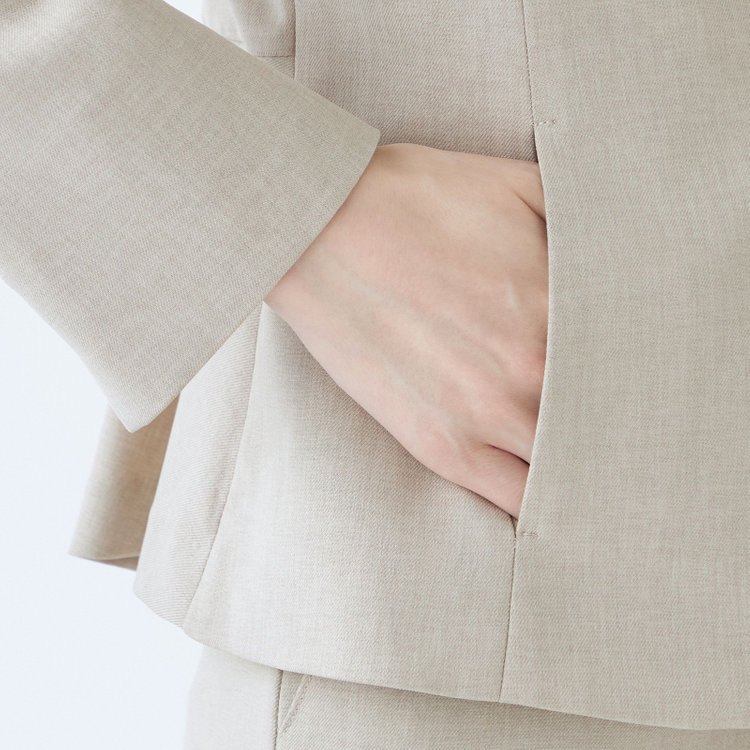 シルバーライン 【SL】【年間】キーカラージャケット/ベージュ/ウォッシャブル 茶淡色