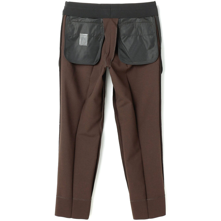 ブラックライン 【SLIM TAPERED】【春夏】0タックテーパードパンツ/ブラウン/ウォッシャブル/4S SUSTAINABILITY&ECOLOGY FABRIC/※裾上げ済み仕様 茶中間