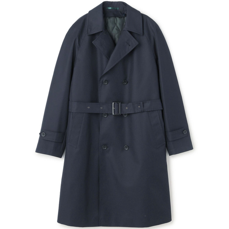 ブラックライン 【発送在庫あり】【SL】コットンブレンド ダブルトレンチベルテッドコート/ネイビー/WATERPROOF ネイビー系(紺)