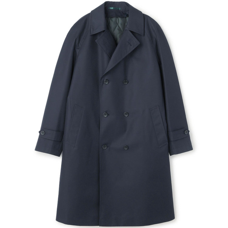 ブラックライン 【発送在庫あり】【SL】コットンブレンド ダブルトレンチベルテッドコート/ネイビー/WATERPROOF ネイビー系(紺)