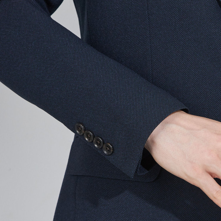 シルバーライン 【CLASSICO TAPERED】【秋冬】2釦ジャケット/ネイビー/4S SUSTAINABILITY&ECOLOGY FABRIC 紺濃色