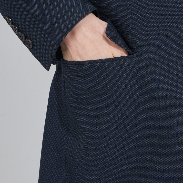 シルバーライン 【CLASSICO TAPERED】【秋冬】2釦ジャケット/ネイビー/4S SUSTAINABILITY&ECOLOGY FABRIC 紺濃色