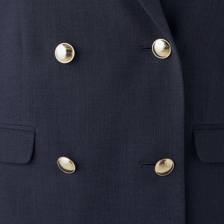 シルバーライン 【SL】【春夏】6釦2掛けダブルジャケット/ネイビー/ウォッシャブル/Naturemier 紺中間