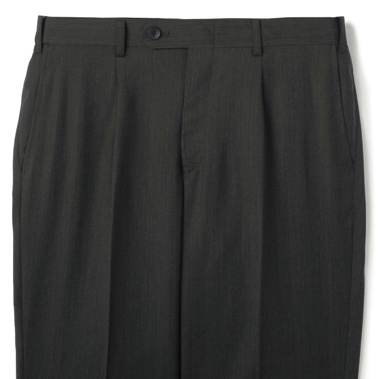 シルバーライン 【CLASSICO TAPERED】【春夏】2釦シングルスーツ 1タック/カーキ/ウエストムーブ/REDA ACTIVE/NEW ZEALAND MERINO/SHOWER CLEAN/※パンツ裾上げ済仕様 黄淡色