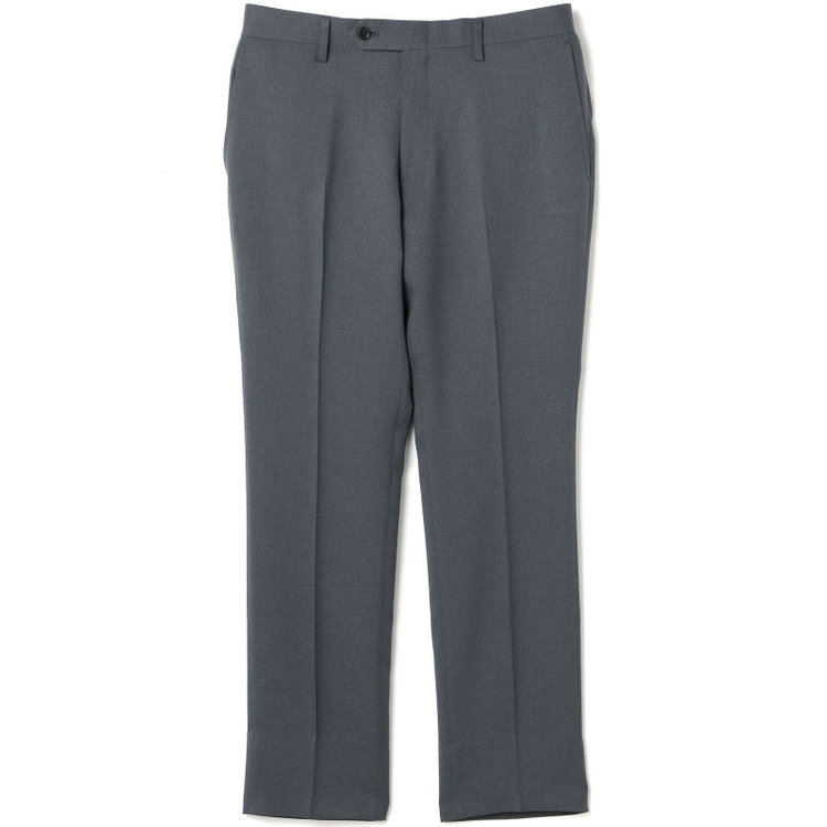 ブラックライン 【KSW】【春夏】0タックパンツ/グレー×バーズアイ/※裾上げ済仕様 グレー中間