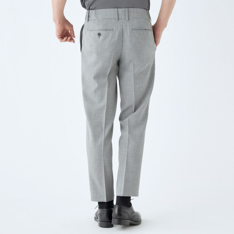 シルバーライン 【RBC】【春夏】2タックテーパードパンツ/グレー/ドローコード/ウエストシャーリング/※裾上げ済仕様 グレー淡色