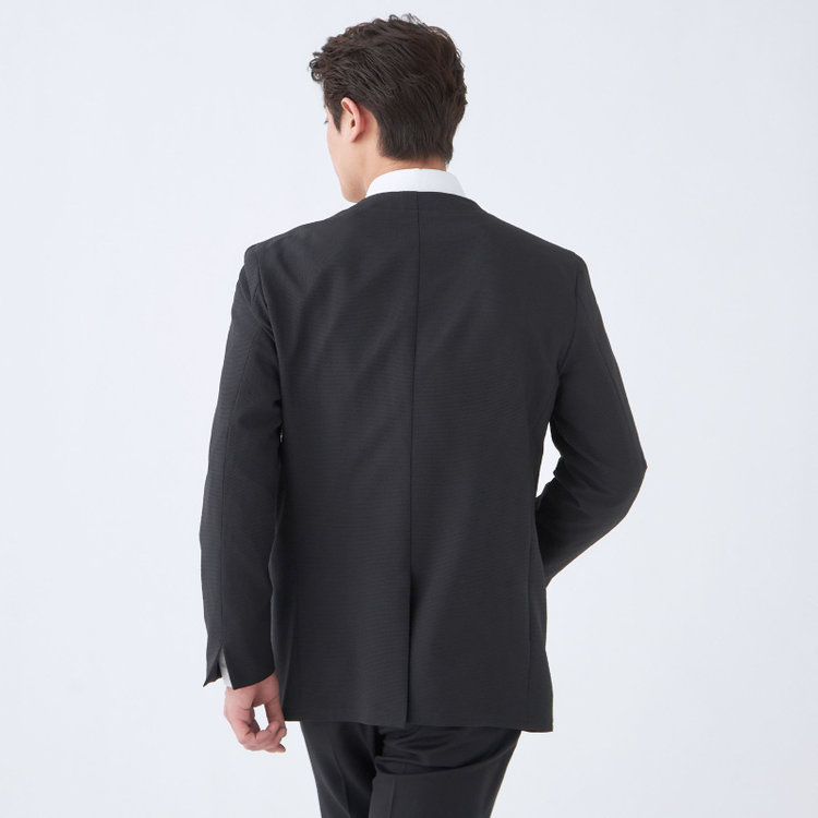 スーツセレクト 【WEB限定/OUTLET】【RBC】【春夏】ノーカラー1釦ジャケット/ブラック ブラック系(黒)