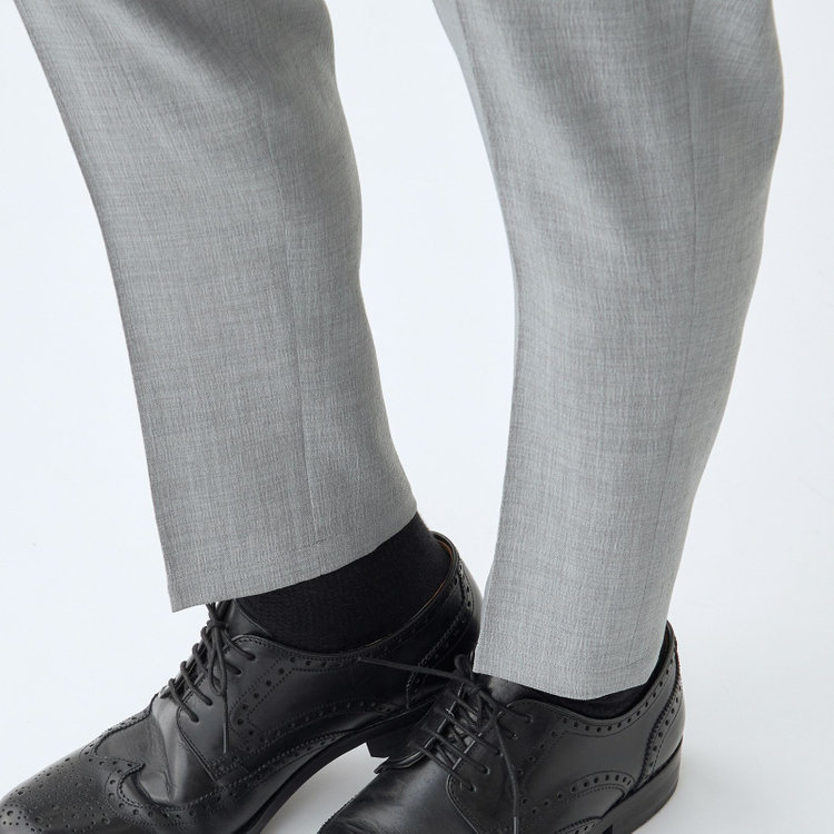 シルバーライン 【RBC】【春夏】2タックテーパードパンツ/グレー/ドローコード/ウエストシャーリング/※裾上げ済仕様 グレー淡色