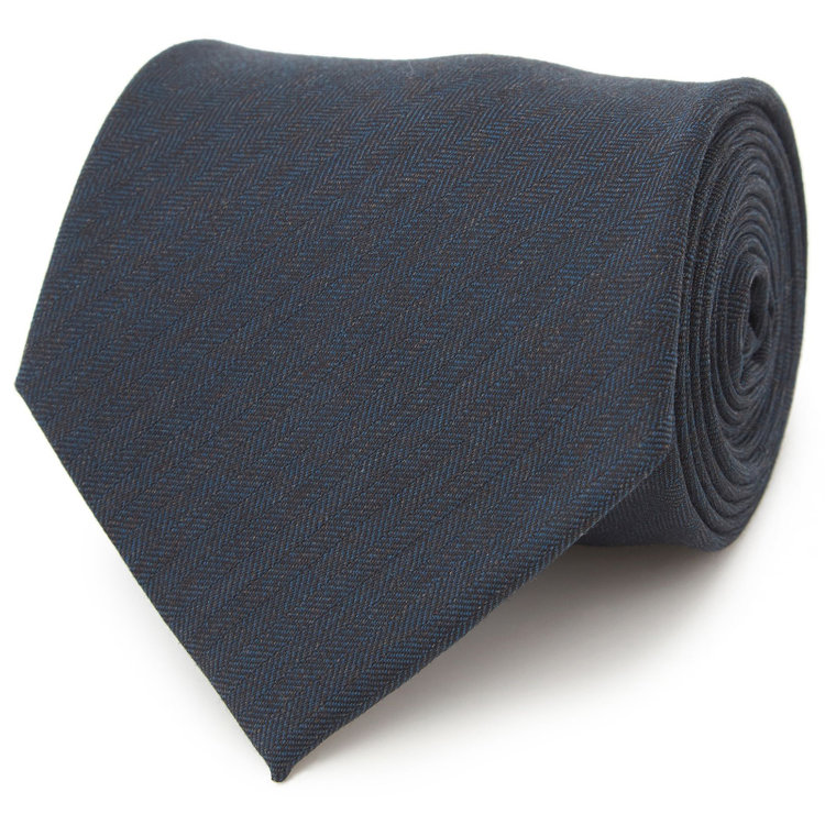 シルバーライン 【SL】ウールシャドーストライプネクタイ 8.5cm幅/ネイビー/Ermenegildo Zegna TRAVELLER woven in italy その他