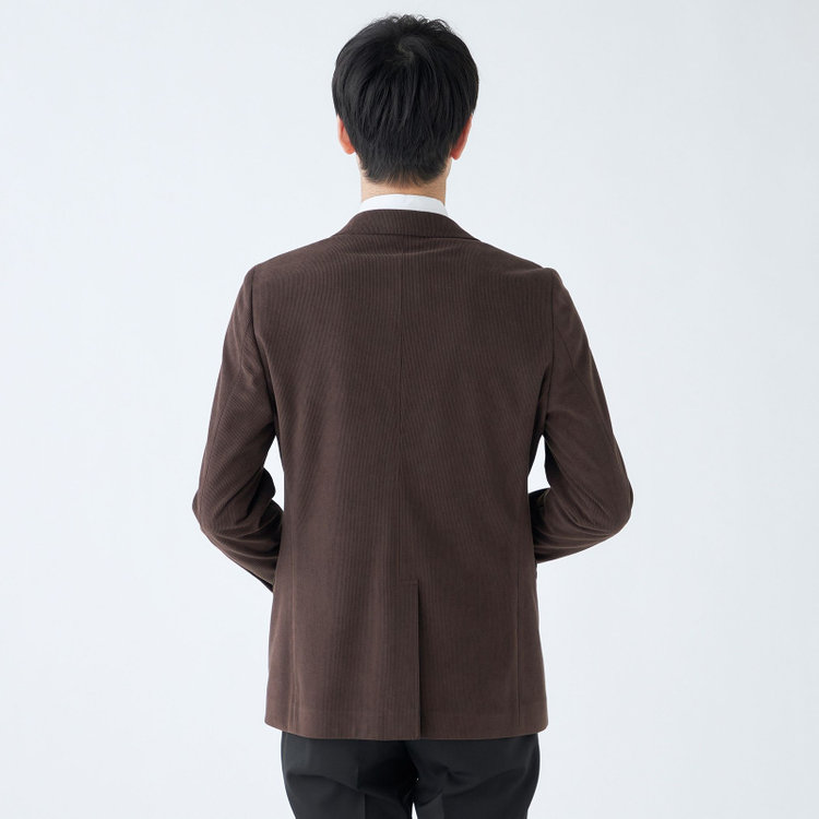 シルバーライン 【CLASSICO TAPERED】【秋冬】2釦ジャケット/ブラウン×コーデュロイ/4S SUSTAINABLE 茶濃色