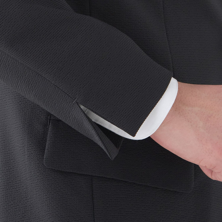 スーツセレクト 【WEB限定/OUTLET】【RBC】【春夏】ノーカラー1釦ジャケット/ブラック ブラック系(黒)