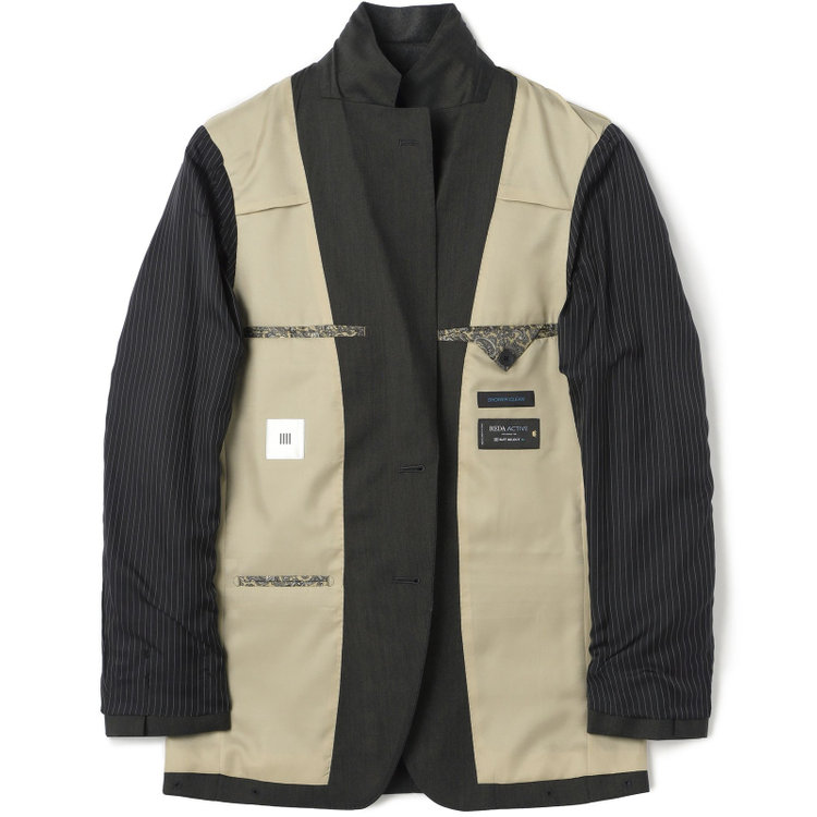 シルバーライン 【CLASSICO TAPERED】【春夏】2釦シングルスーツ 1タック/カーキ/ウエストムーブ/REDA ACTIVE/NEW ZEALAND MERINO/SHOWER CLEAN/※パンツ裾上げ済仕様 黄淡色