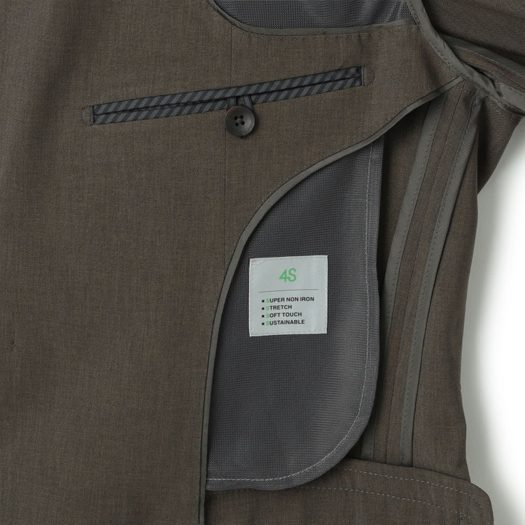 シルバーライン 【RBC】【春夏】2釦シングルスーツ 1タック/カーキ/ウエストムーブ/4S AIR SUSTAINABILITY&ECOLOGY FABRIC/COOL MAX/※パンツ裾上げ済仕様 その他