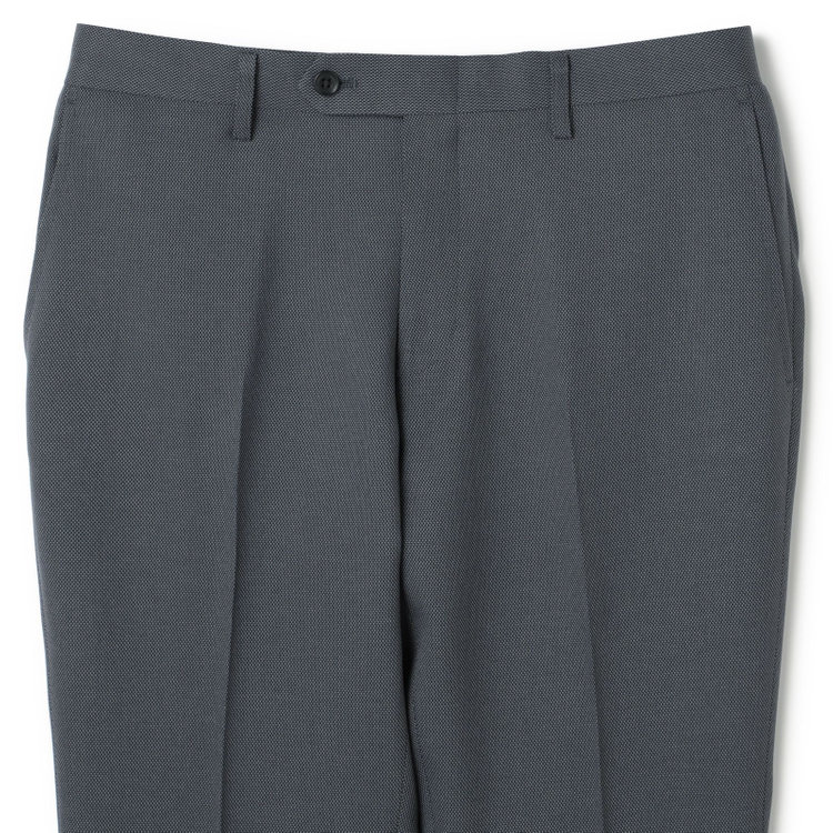 ブラックライン 【KSW】【春夏】0タックパンツ/グレー×バーズアイ/※裾上げ済仕様 グレー中間