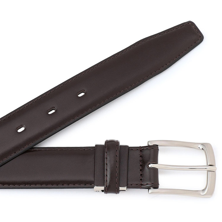 シルバーライン ピンバックルベルト 3.0cm幅/ブラウン/MADE IN JAPAN(ウエスト93cmまで対応) 茶濃色