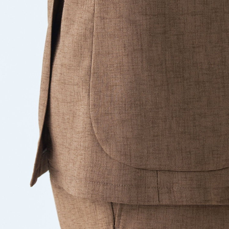 シルバーライン 【発送在庫あり】【RBC】【春夏】ポリエステル2釦ジャケット/ブラウン/パッチポケット/4S SUSTAINABILITY&ECOLOGY FABRIC 茶中間