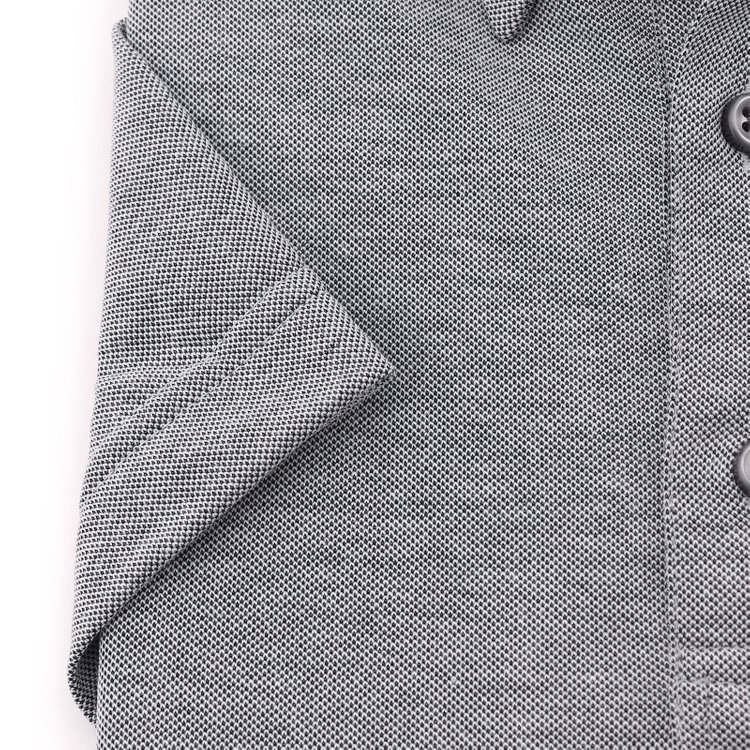 シルバーライン 【発送在庫あり】【RBC/五分袖】ボタンダウンビズポロシャツ プルオーバータイプ/グレー/4S コットンブレンド グレー中間