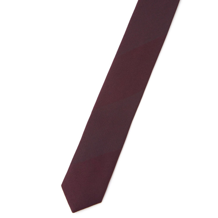 ブラックライン 【BLACK LINE】シルクブレンドシャドーストライプネクタイ 7.5cm幅/ワイン その他