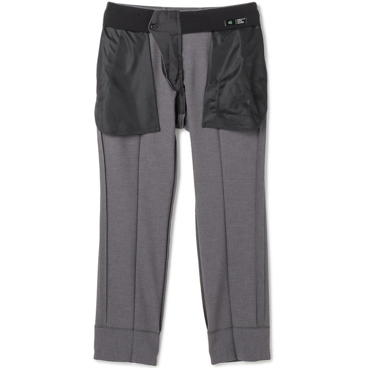 ブラックライン 【SLIM TAPERED】【春夏】0タックテーパードパンツ/グレー/ウォッシャブル/4S SUSTAINABILITY&ECOLOGY FABRIC/※裾上げ済み仕様 グレー中間