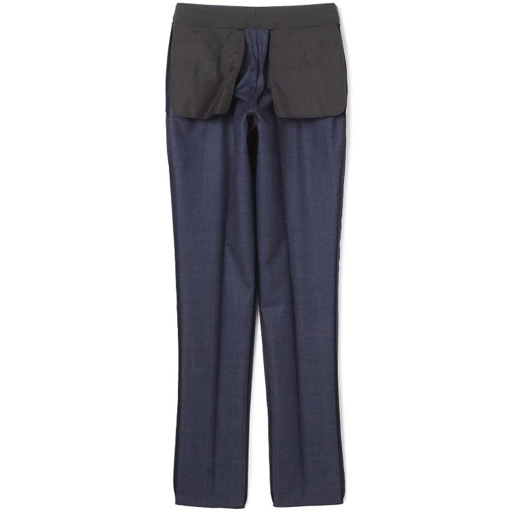 シルバーライン 【発送在庫あり】【CLASSICO TAPERED】【秋冬】2釦シングルスーツ 1タック/ネイビー×チェックオーバーペン/Ermenegildo Zegna LOOP woven in italy/※裾上げ必要 茶濃色