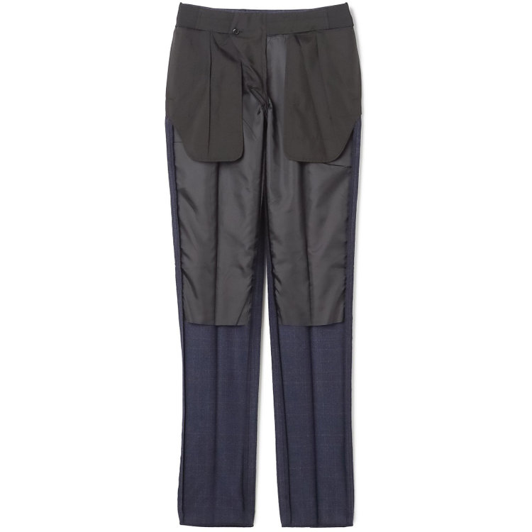 シルバーライン 【発送在庫あり】【CLASSICO TAPERED】【秋冬】2釦シングルスーツ 1タック/ネイビー×チェックオーバーペン/Ermenegildo Zegna LOOP woven in italy/※裾上げ必要 茶濃色