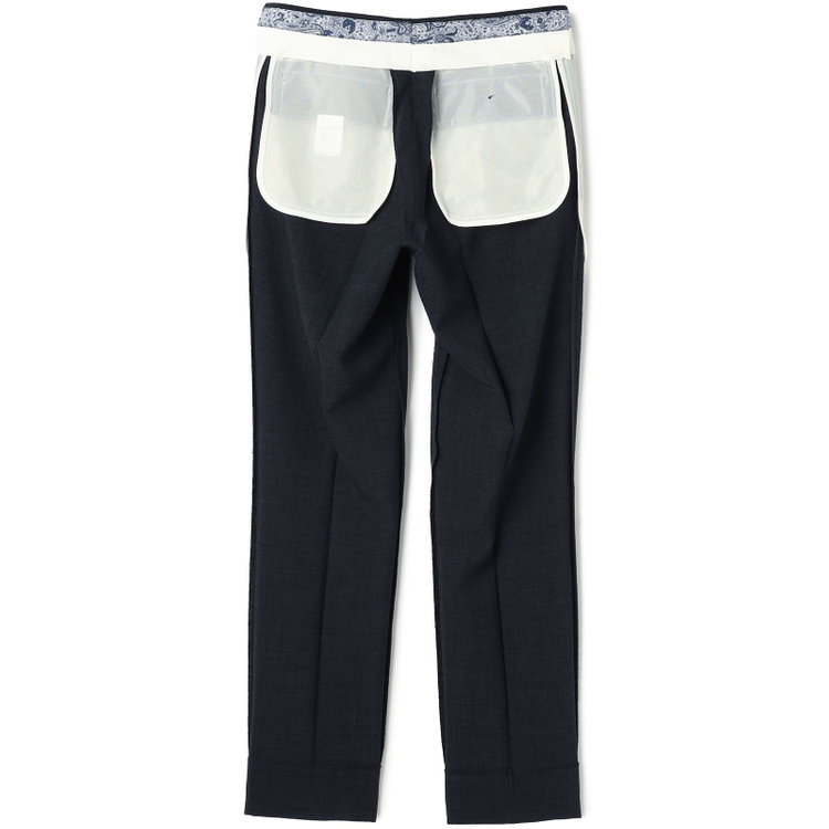 シルバーライン 【CLASSICO TAPERED】【春夏】1タックテーパードパンツ/ネイビー/ウエストムーブ4S SUSTAINABILITY&ECOLOGY FABRIC/※裾上げ済み仕様 紺濃色