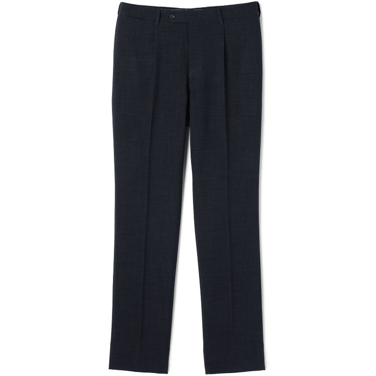 シルバーライン 【CLASSICO TAPERED】【春夏】1タックテーパードパンツ/ネイビー/ウエストムーブ4S SUSTAINABILITY&ECOLOGY FABRIC/※裾上げ済み仕様 紺濃色