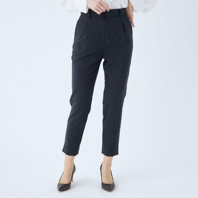 シルバーライン 【SL】【年間】テーパードパンツ/ネイビー/ウォッシャブル/※裾上げ済仕様 紺中間