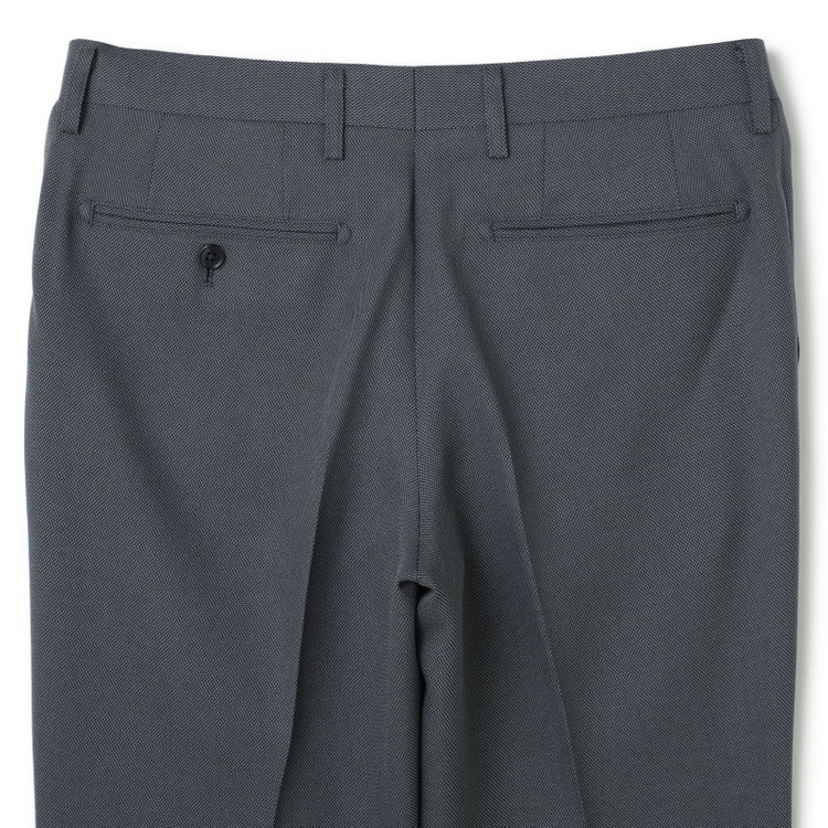 ブラックライン 【KSW】【春夏】0タックパンツ/グレー×バーズアイ/※裾上げ済仕様 グレー中間