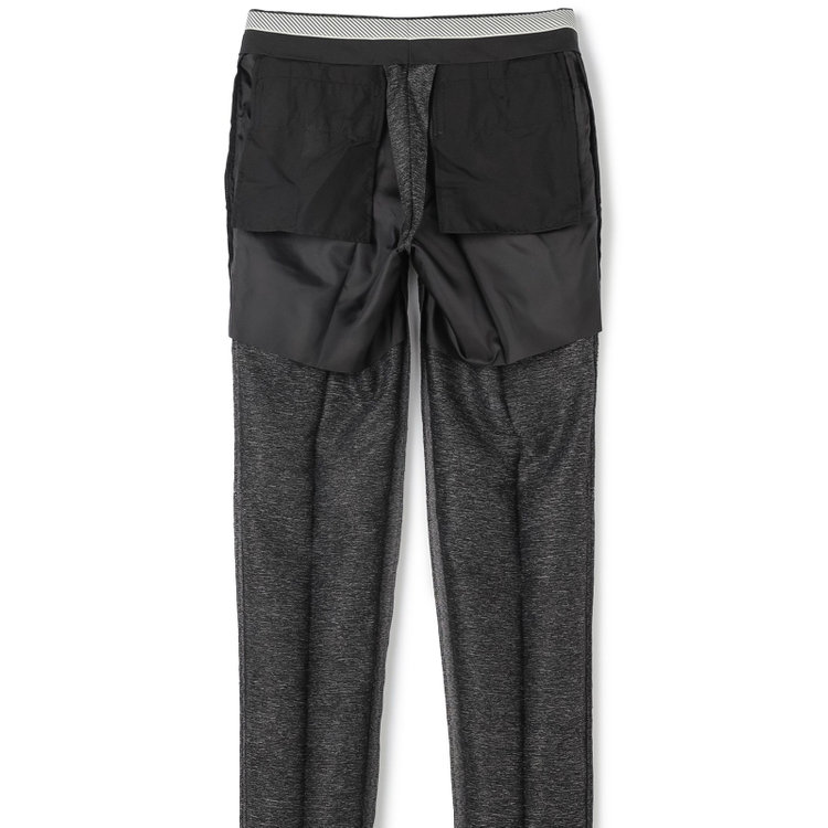 シルバーライン 【RBC】【春夏】ポリエステル1タックテーパードパンツ/ブラック/ウエストムーブ仕様/4S SUSTAINABILITY&ECOLOGY FABRIC/※裾上げ必要 黒