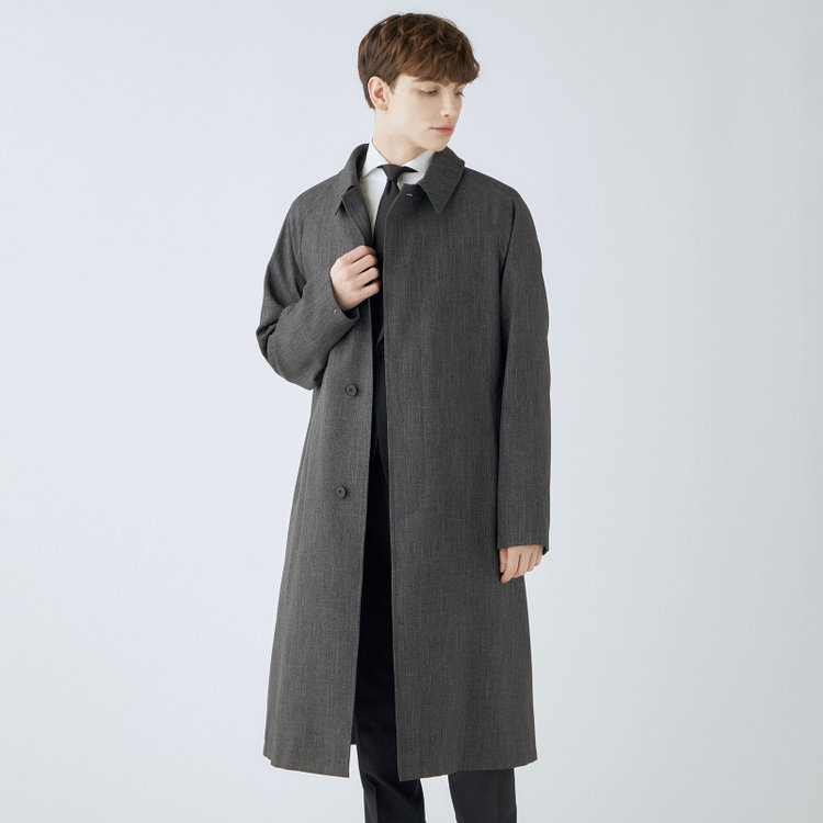 ブラックライン 【RBC】【カセット企画】ステンカラーラグランスリーブコート/グレー グレー中間