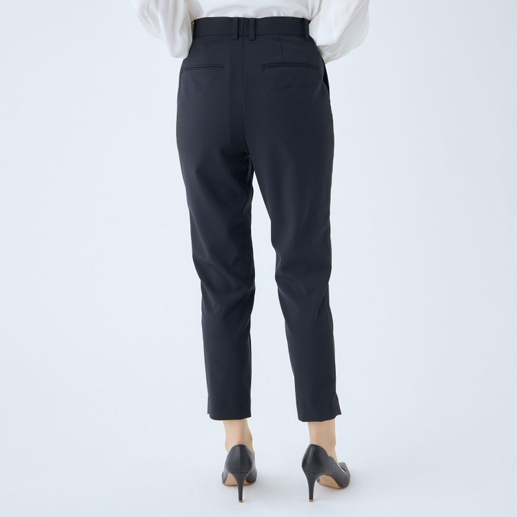 シルバーライン 【SL】【年間】テーパードパンツ/ネイビー/ウォッシャブル/※裾上げ済仕様 紺中間