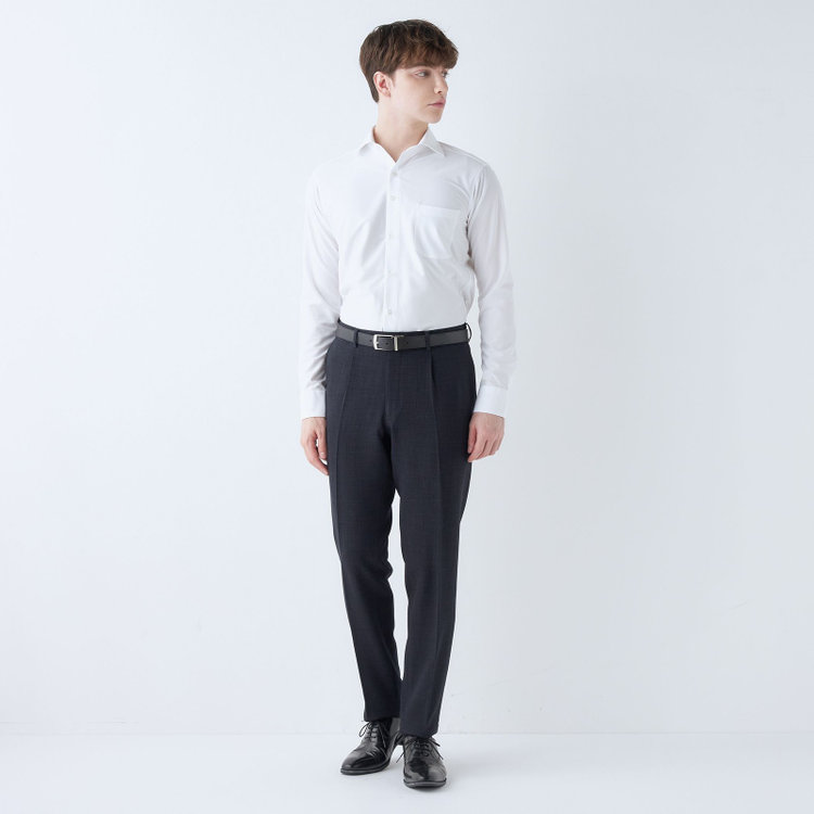 シルバーライン 【CLASSICO TAPERED】【春夏】1タックテーパードパンツ/ネイビー/ウエストムーブ4S SUSTAINABILITY&ECOLOGY FABRIC/※裾上げ済み仕様 紺濃色