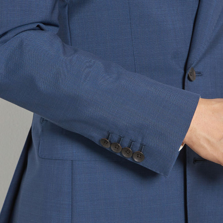シルバーライン 【CLASSICO TAPERED】【春夏】6釦2掛けダブルスーツ 2タック/ネイビー/MARZOTTO/※裾上げ必要 青中間