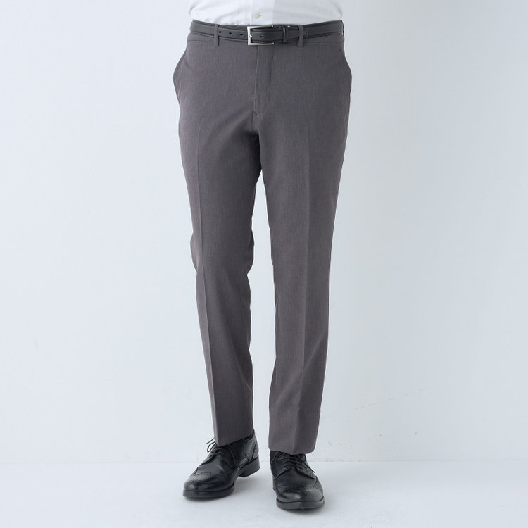 ブラックライン 【SLIM TAPERED】【春夏】0タックテーパードパンツ/グレー/ウォッシャブル/4S SUSTAINABILITY&ECOLOGY FABRIC/※裾上げ済み仕様 グレー中間