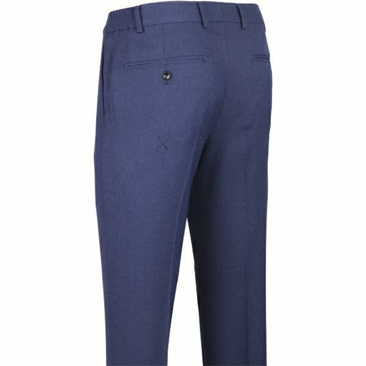 スーツセレクト 【WEB限定/OUTLET】【SLIM TAPERED_2】【年間】2釦シングルスリーピーススーツ 0タック/ネイビー×バーズアイ/4S/※パンツ裾上げ済仕様 ネイビー系(紺)