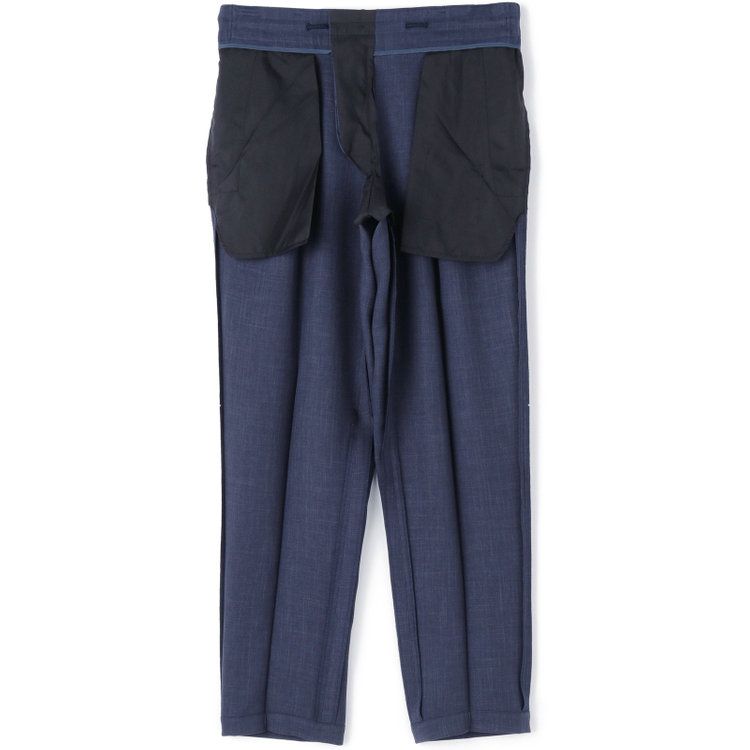 シルバーライン 【RBC】【春夏】3釦段返りシングルスーツ 2タック/ネイビー/パッチポケット/ドローコード&ウエストシャーリング/※パンツ裾上げ済仕様 紺淡色