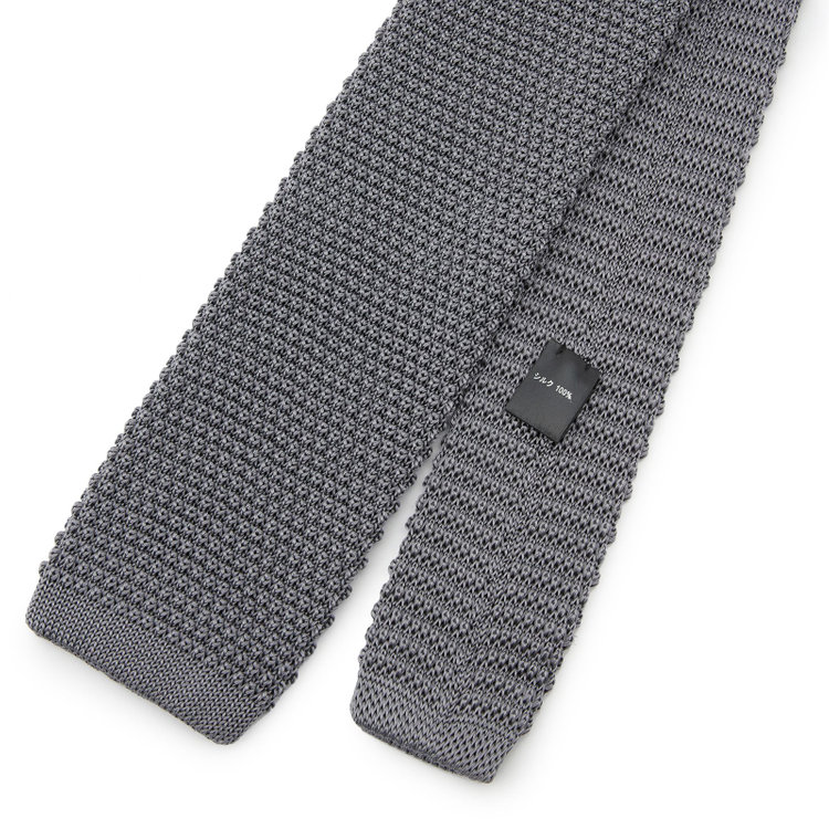 シルバーライン 【SILVER LINE】シルクニットネクタイ 7.0cm幅/グレー その他