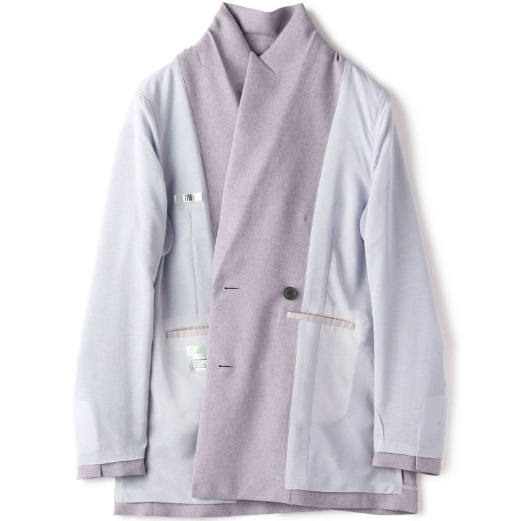 シルバーライン 【SILVER LINE】【春夏】6釦2掛けダブルブレザー/4S SUSTAINABILITY&ECOLOGY FABRIC/パープル×メタル釦 紫淡色