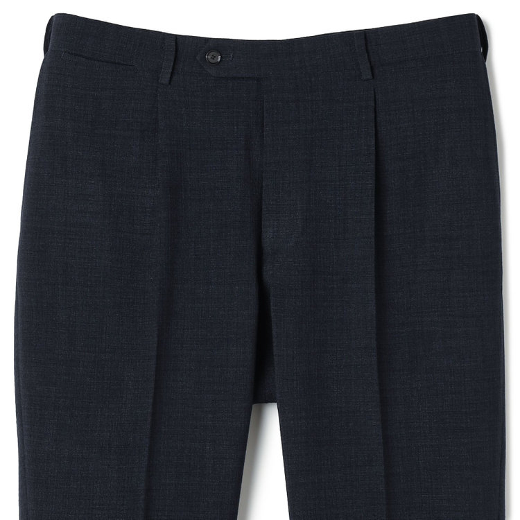 シルバーライン 【CLASSICO TAPERED】【春夏】1タックテーパードパンツ/ネイビー/ウエストムーブ4S SUSTAINABILITY&ECOLOGY FABRIC/※裾上げ済み仕様 紺濃色