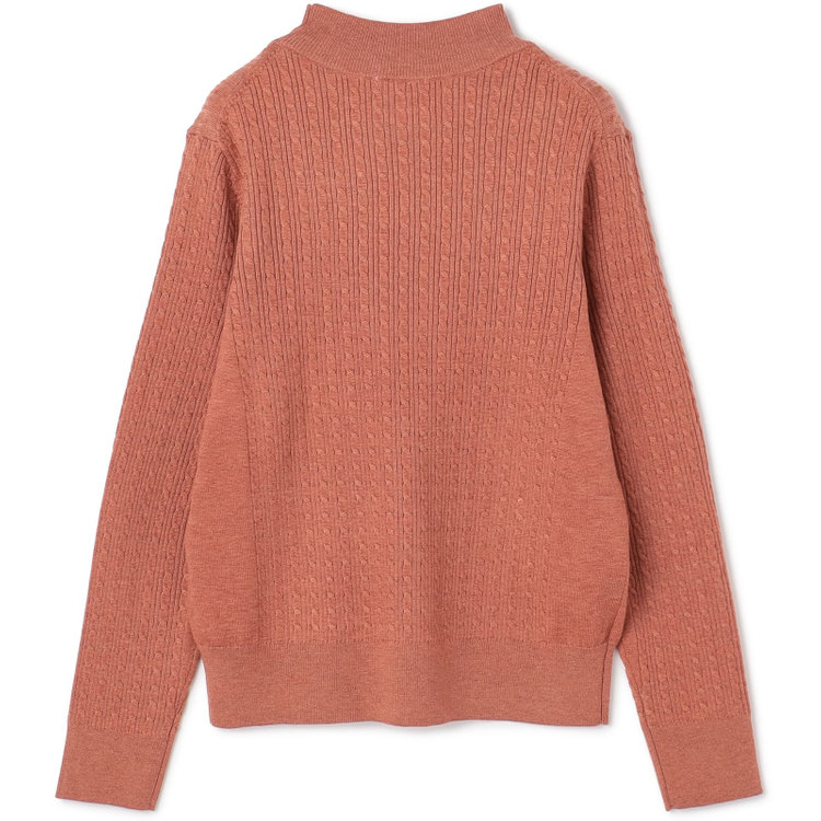 シルバーライン 【SL】【秋冬】 ハイネック ニットセーター/オレンジ/マシンウォッシャブル 橙淡色