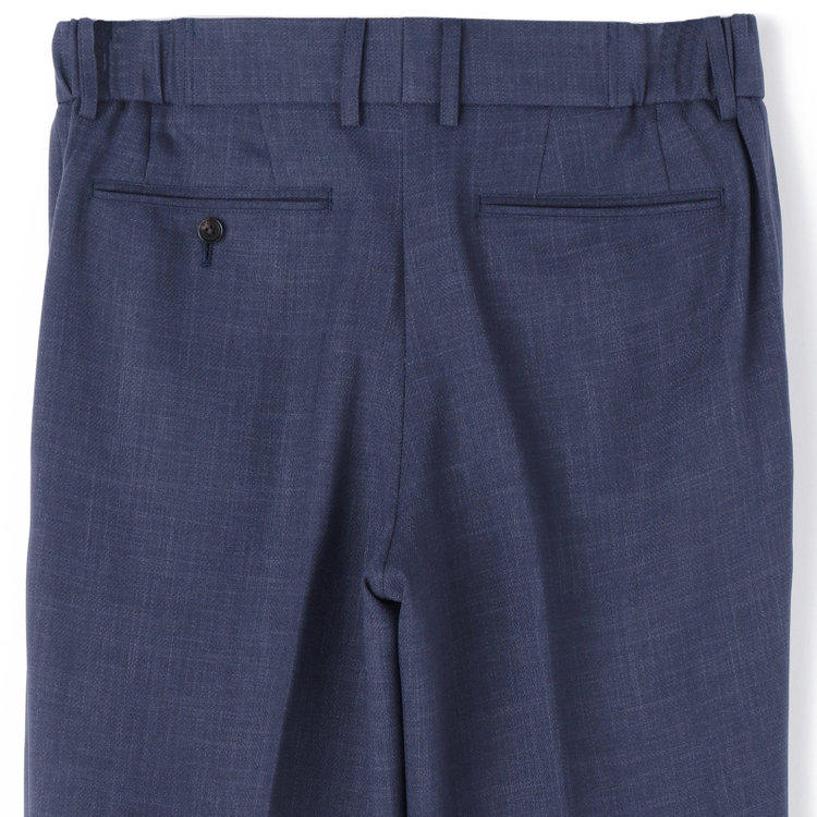 シルバーライン 【RBC】【春夏】3釦段返りシングルスーツ 2タック/ネイビー/パッチポケット/ドローコード&ウエストシャーリング/※パンツ裾上げ済仕様 紺淡色