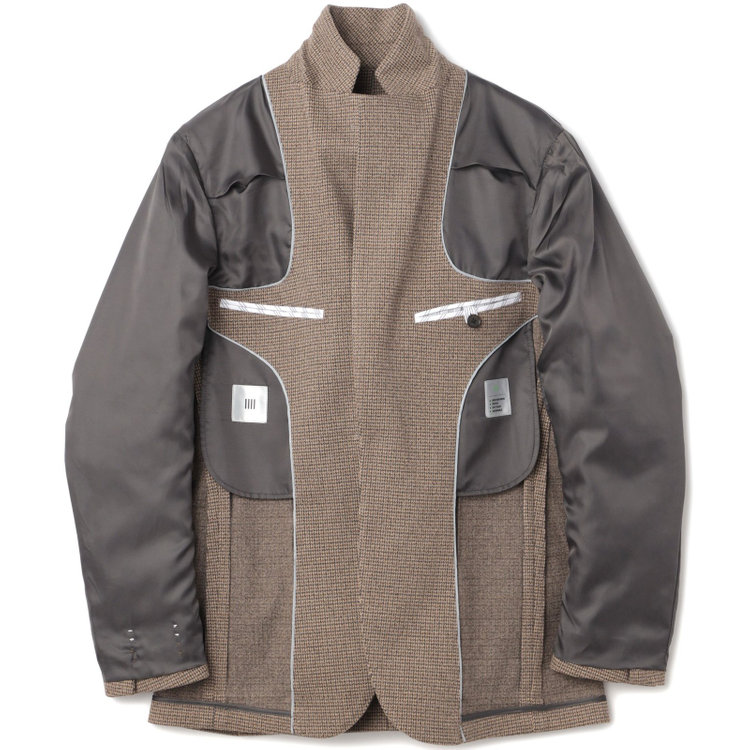 シルバーライン 【RBC】【秋冬】2釦ジャケット/ブラウン×チェック/パッチポケット/4S SUSTAINABILITY&ECOLOGY FABRIC 茶中間