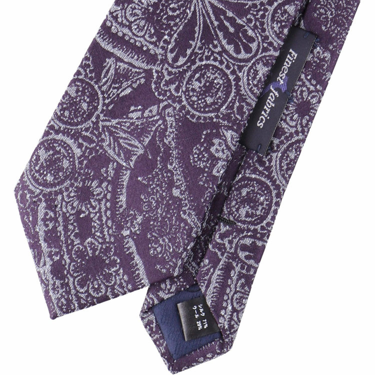 ブラックライン 【発送在庫あり】【SL】シルクウールペイズリーネクタイ 8.0cm幅/ネイビー/Finest fabrics by COMO ITALY ネイビー系(紺)