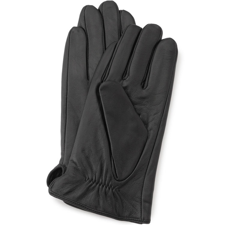 スーツセレクト グローブ/ブラック×レザー/size:24cm 黒