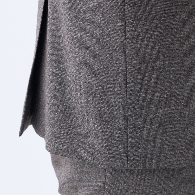 シルバーライン 【CLASSICO TAPERED】【秋冬】3釦段返りシングルスーツ 2タック/ブラウン×チェック/NEW ZEALAND WOOL MIX/※裾上げ必要 茶中間