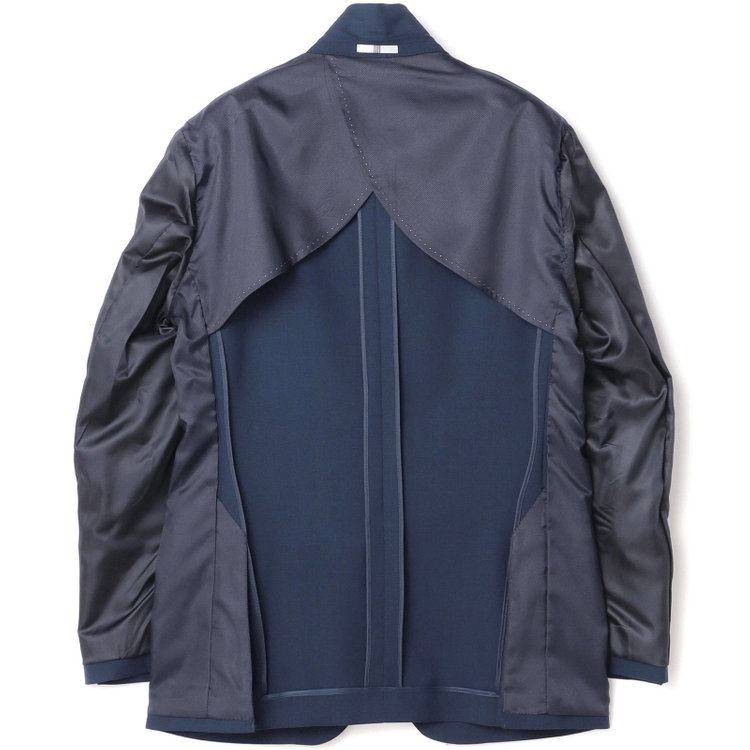 シルバーライン 【CLASSICO TAPERED】【秋冬】スペアパンツ付き/2釦シングルスーツ 1タック/ネイビー×ソリッド/ウォッシャブル/※裾上げ必要 紺中間