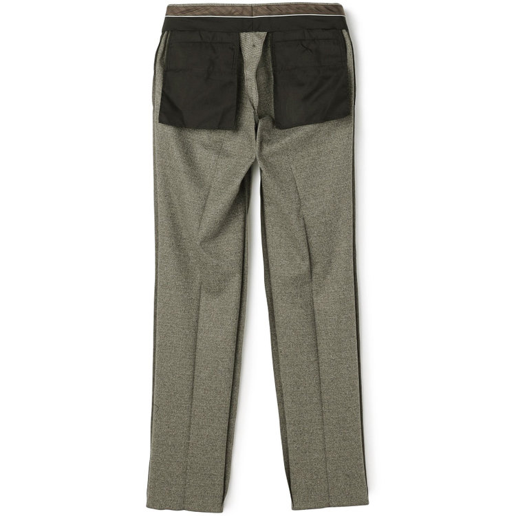 シルバーライン 【5DAYS CLOSET】【RBC】【秋冬】1タックテーパードパンツ/カーキ×チェック/ウエストムーブ/※裾上げ必要 黄淡色