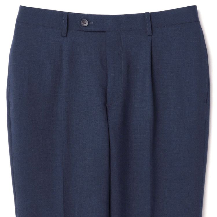 シルバーライン 【CLASSICO TAPERED】【秋冬】スペアパンツ付き/2釦シングルスーツ 1タック/ネイビー×ソリッド/ウォッシャブル/※裾上げ必要 紺中間