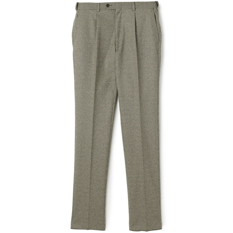 シルバーライン 【5DAYS CLOSET】【RBC】【秋冬】1タックテーパードパンツ/カーキ×チェック/ウエストムーブ/※裾上げ必要 黄淡色